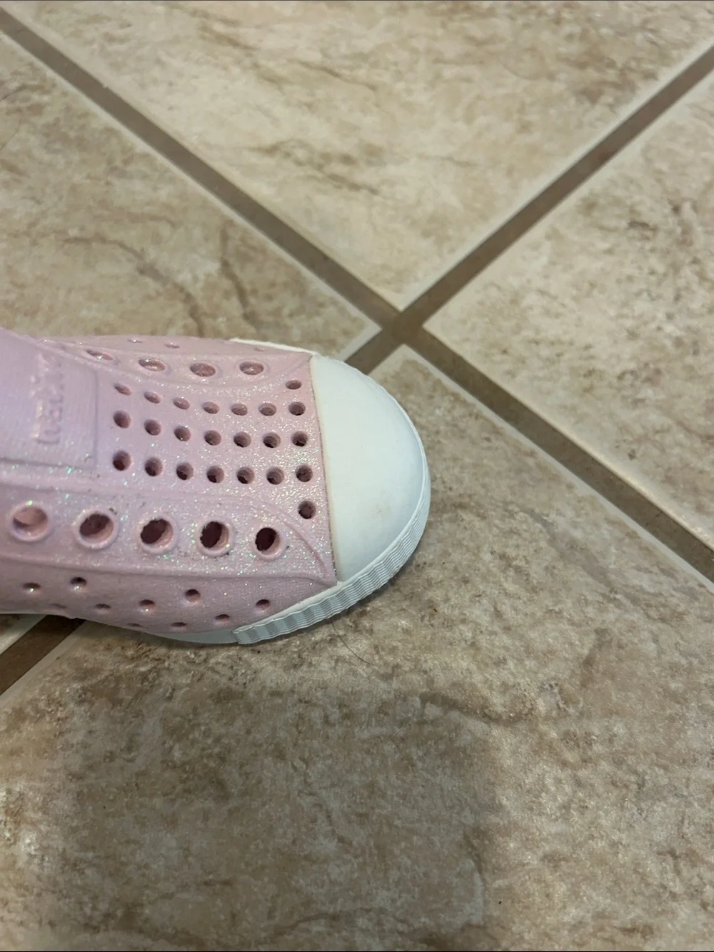 Kids native Slip-On Water Resistant Shoes - glitter Pink